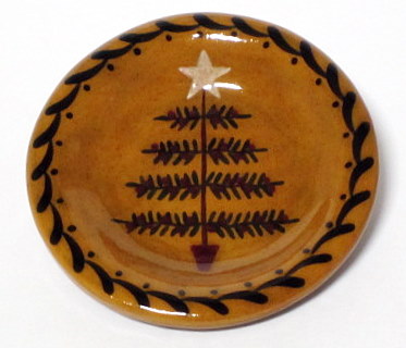Round Plate with Christmas Tree