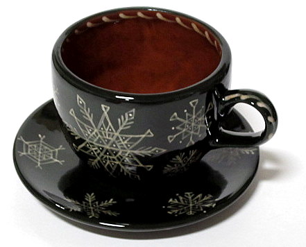 Snowflake Over-Sized Cup and Saucer