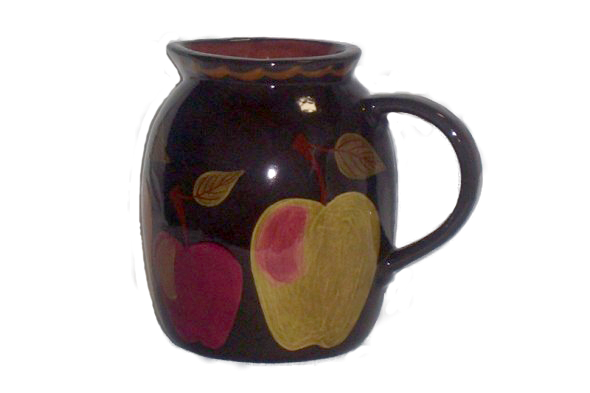 Rounded Pitcher with Apples