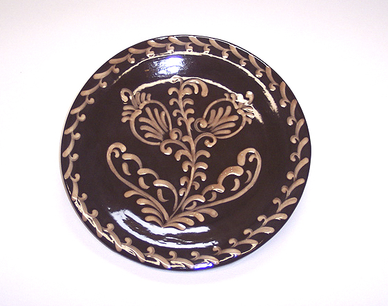 Round Plate with English Floral