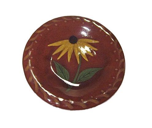 Round Plate with Black Eyed Susan