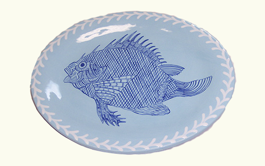 Oval Platter with French Fish