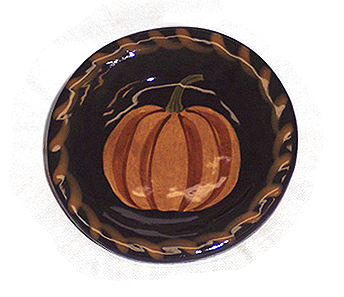 Round Plate with Pumpkin