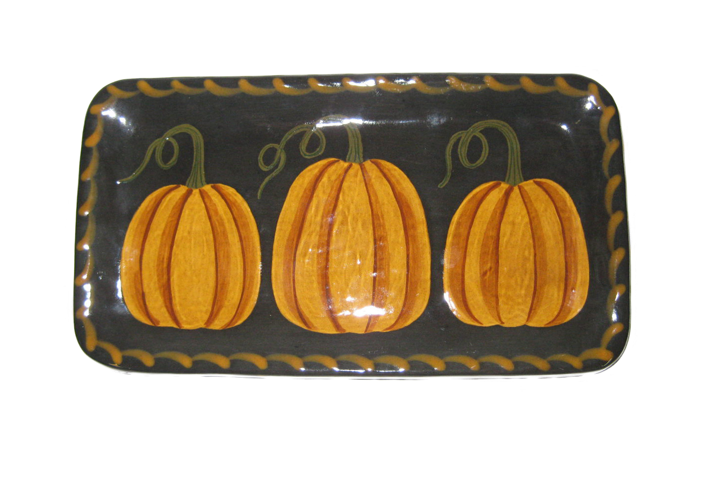 Large Tray with Pumpkins