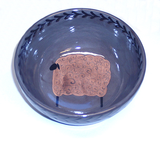 Serving Bowl with Sheep