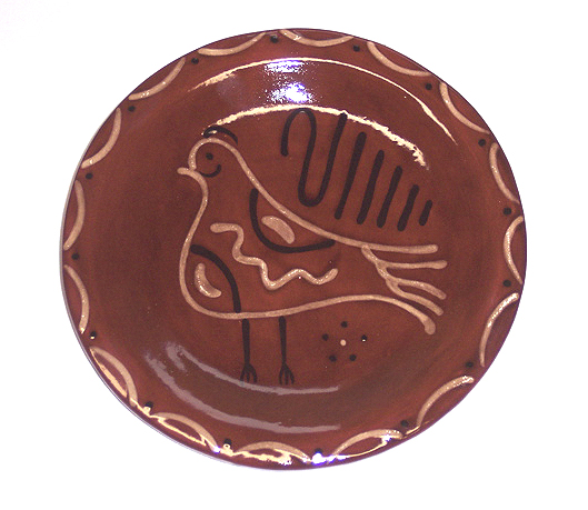 Round Plate with Staffordshire Bird