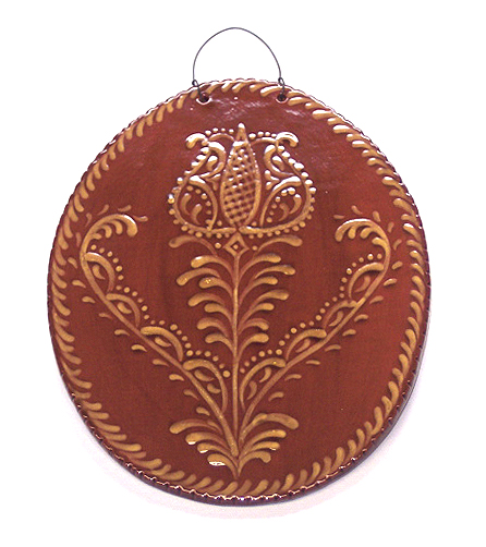 Oval Tile with Tulip