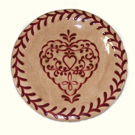 Round Plate with Heart